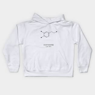 Dopamine Molecular Structure - White Kids Hoodie